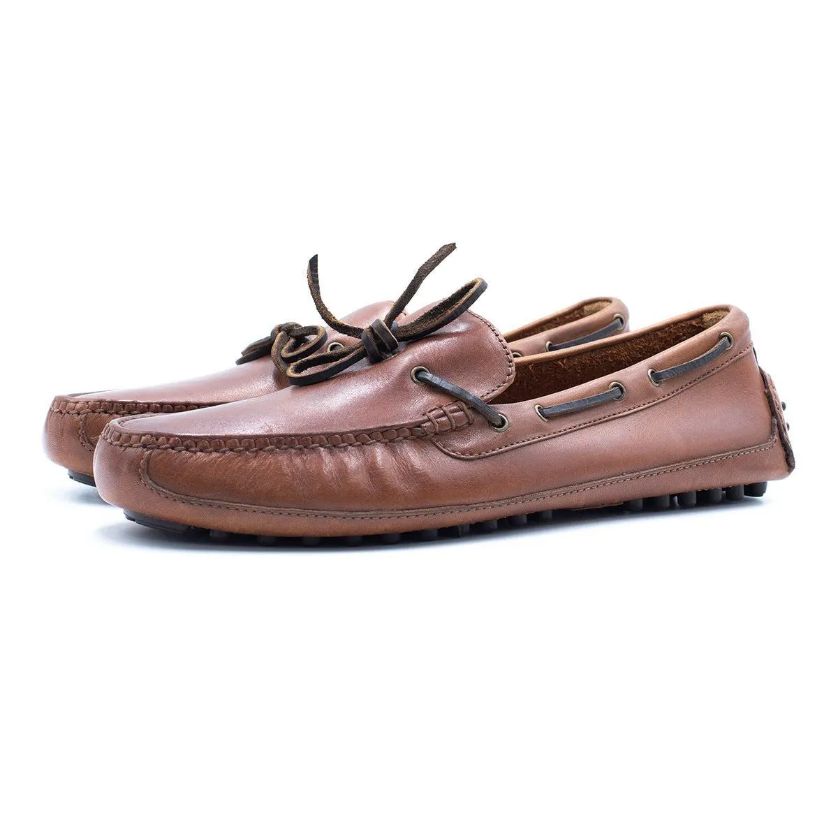 Cole Haan Grant Canoe Camp Moccasins Loafers Leather Brown Colour For Men