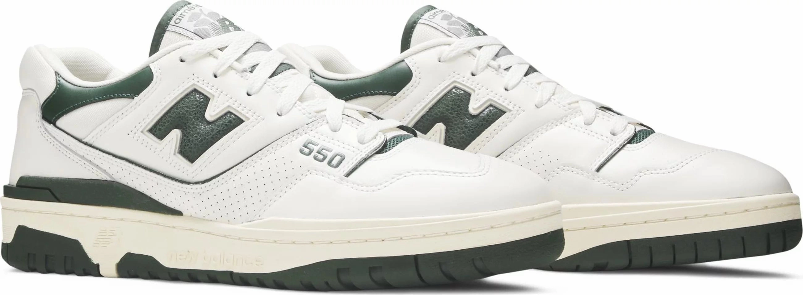New Balance 550 Aime Leon Dore White Green Breathable mesh