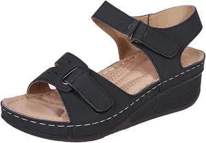 Comfortable Sandals for Women Adjustable Platform Wedge Sandals Arch Support Open Toe Slides Cushioned Design