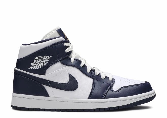 Jordan 1 Mid White Obsidian Metallic Gold Dynamic Traction Outsoles