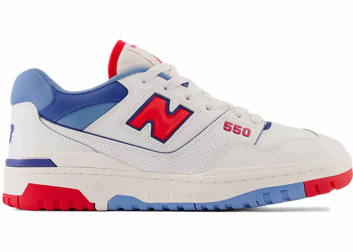 Multi Density Rubber New Balance 550 White True Red Atlantic Blue