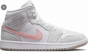 Quick design Air Jordan 1 Mid SE 'White Light Iron Ore'