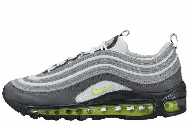 Stability Enhancing Structure Non Restrictive Collar Padding Nike Air Max 97 W Dark-Grey/Volt