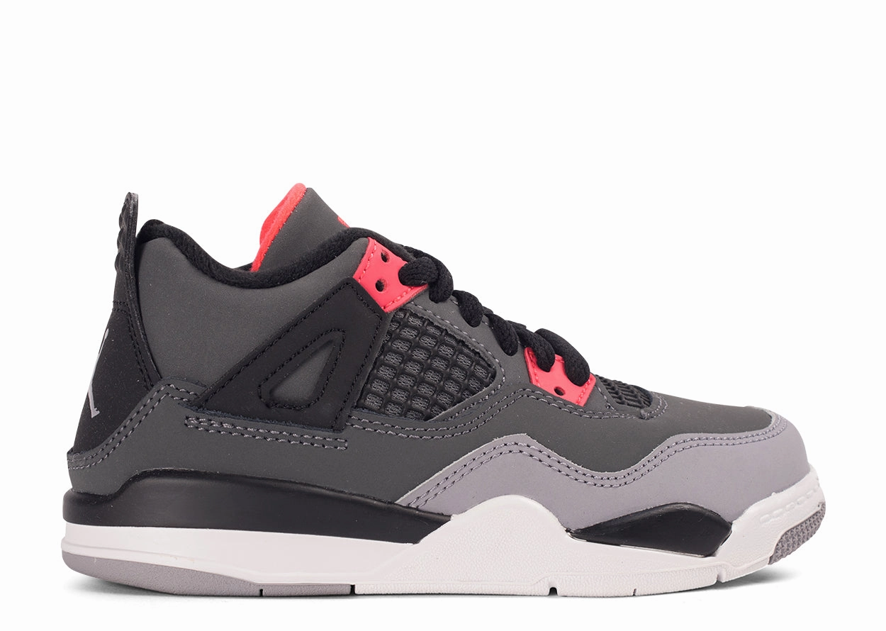 Air Jordan 4 Retro "Infrared" (PS / Kids) (2022) running in an airport area shoes