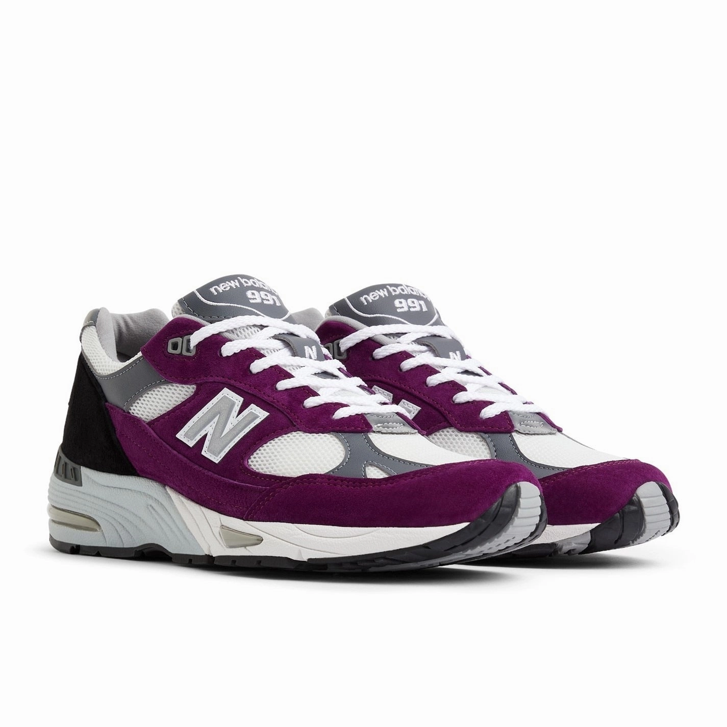 New Balance 991 Grape Flexible Lining Stretch Knit Upper
