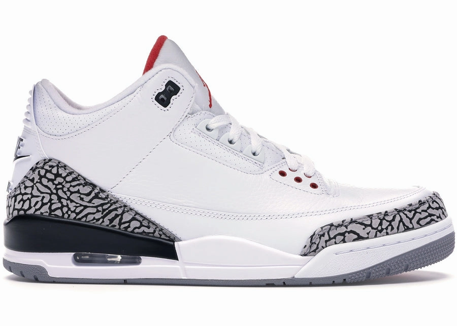 Jordan 3 Retro White Cement graduation - themed running option Heel Guard