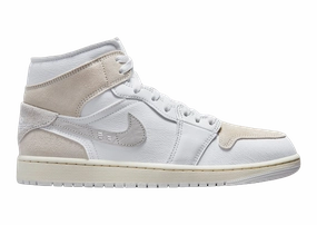 Form Fitting Air Jordan 1 Mid SE GS "White Craft" (Myrtle Beach Location)