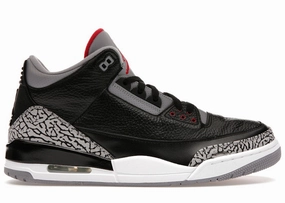 routine reinforced heel shoes Jordan 3 Retro Black Cement (2011) (Replacement Box)