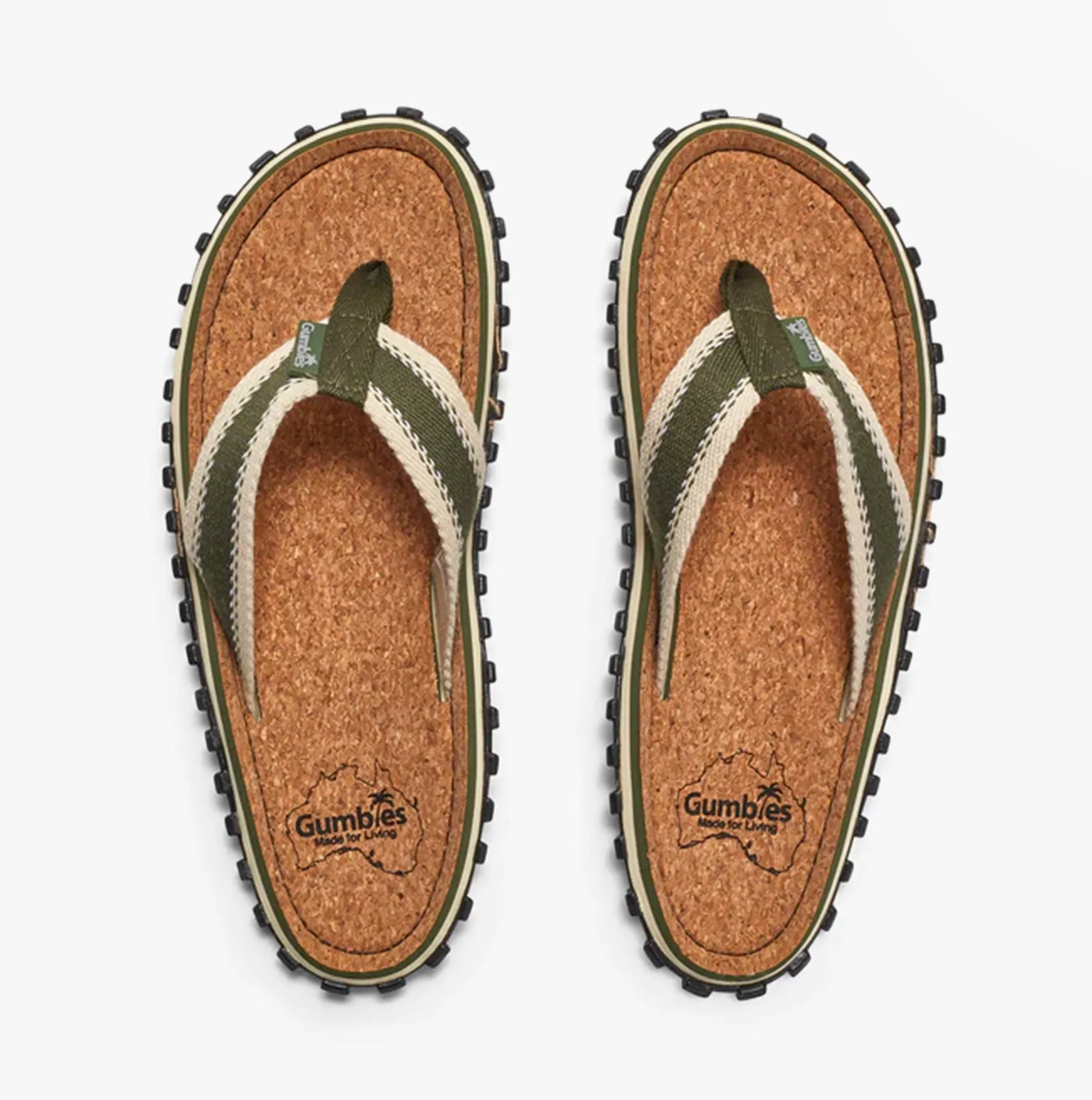 CORKER Unisex Flip-Flops Khaki