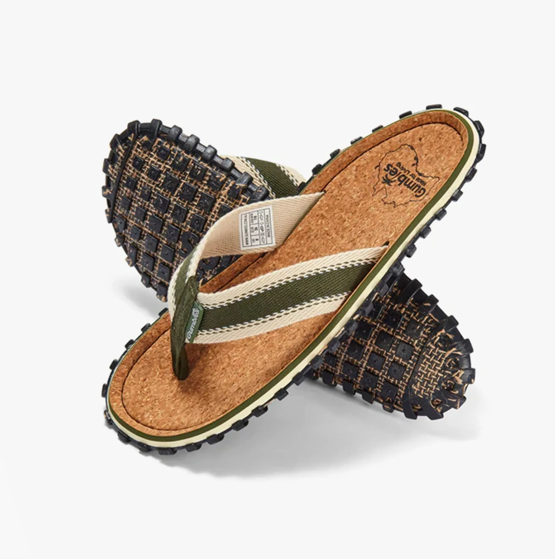 CORKER Unisex Flip-Flops Khaki