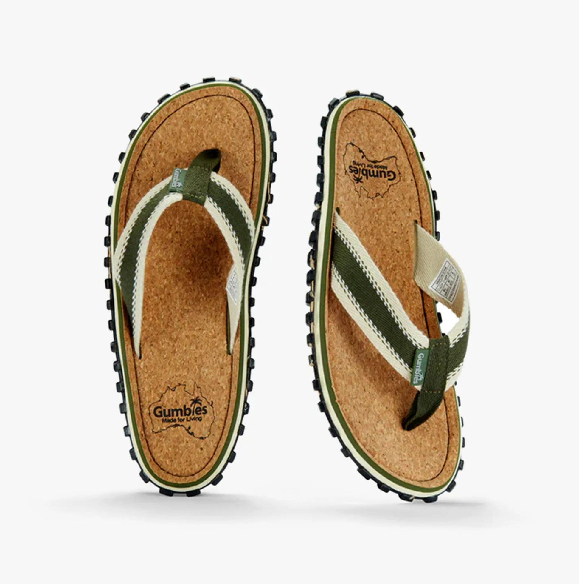 CORKER Unisex Flip-Flops Khaki