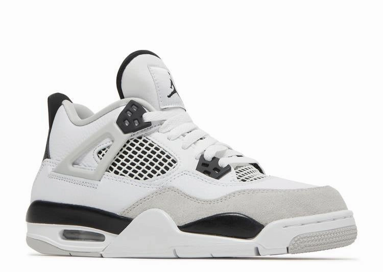 removable footbed shoes Jordan 4 Retro Military Black (GS)