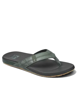 Cushion Phantom Flip Flops in Geo Olive