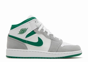 Jordan 1 Mid Pine Green Smoke Grey (GS) Lightweight Cushion Impact Resistance