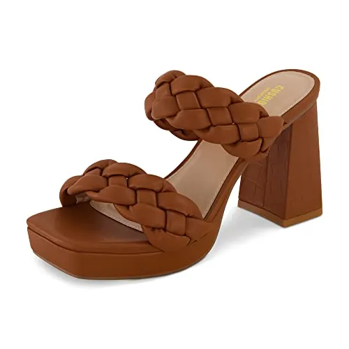 CUSHIONAIRE Women's Aurora braided platform sandal ?? Foam