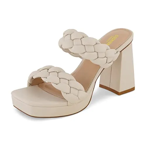 CUSHIONAIRE Women's Aurora braided platform sandal ?? Foam