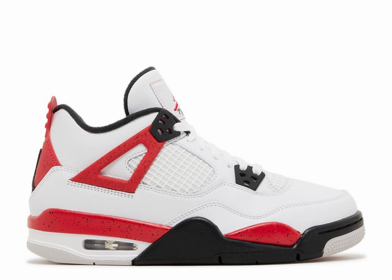 Jordan 4 Retro Red Cement (GS) Comfort Fit System endurance training shoes