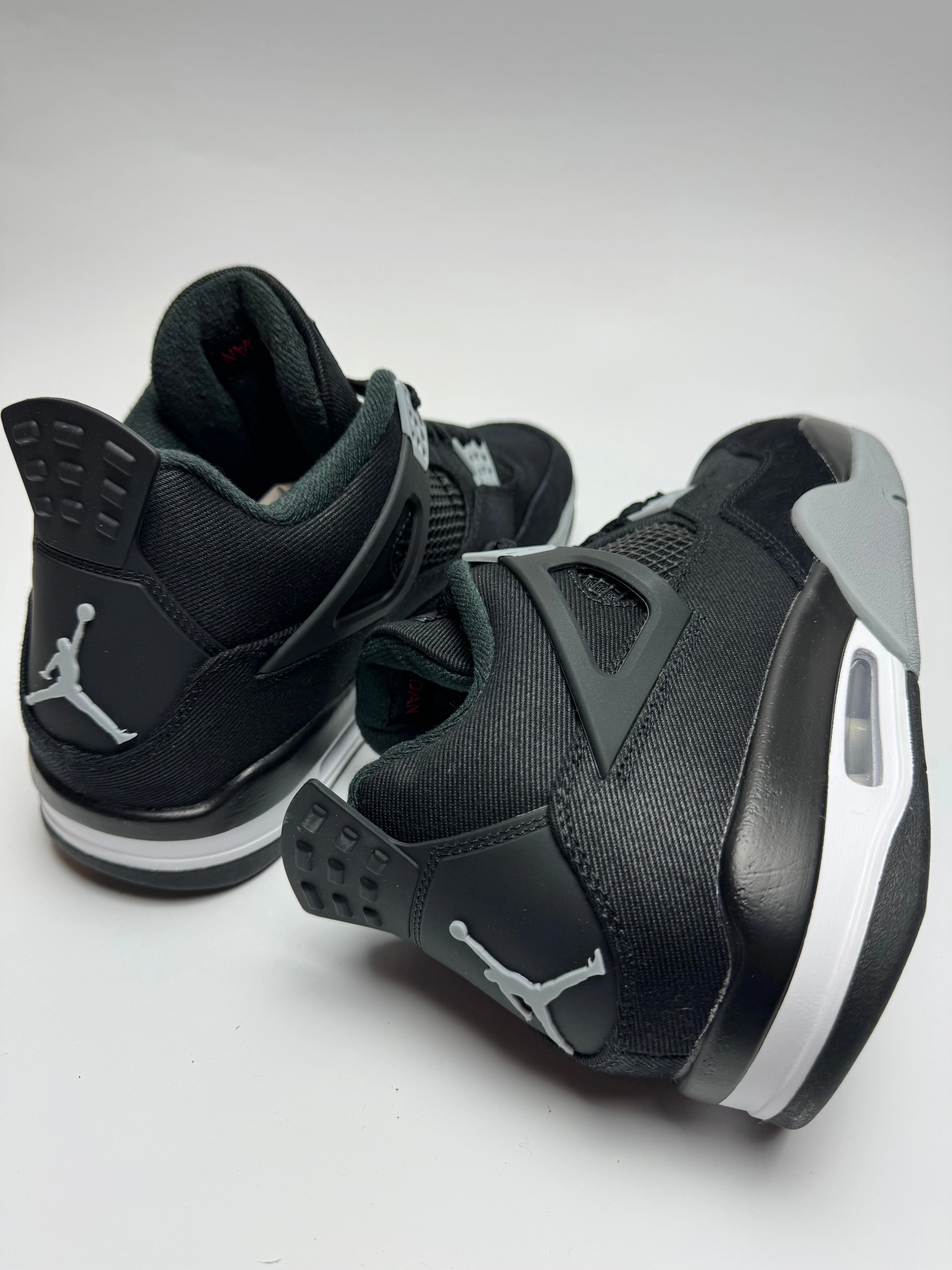 Air Jordan 4 Retro SE "Black Canvas" LightweightMaterial daily wear sports shoes