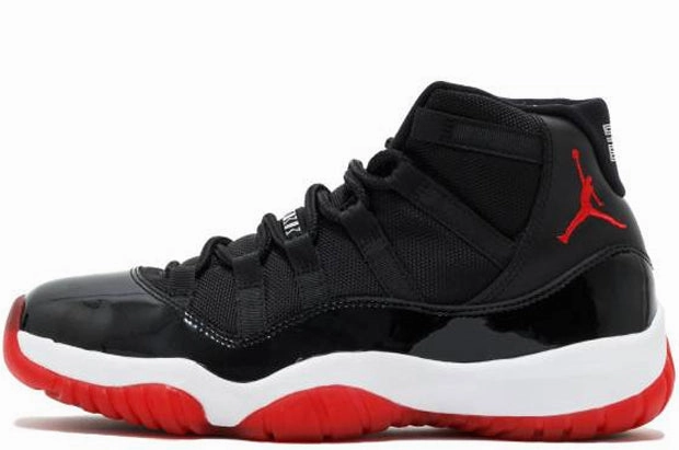 Air Jordan Retro 11 'Bred' resistance bands forefoot - padded running shoes