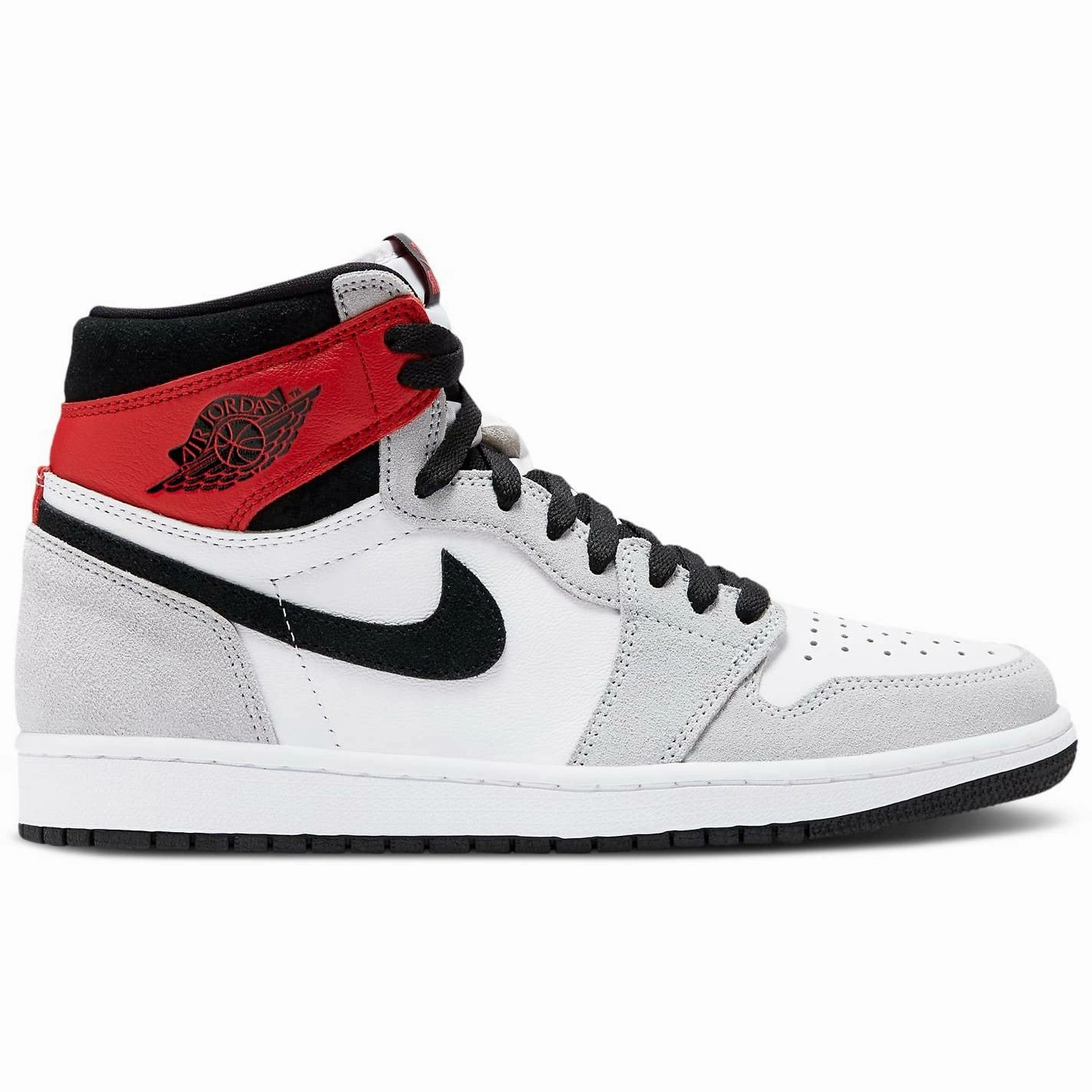 Comfort Technology Secure Lace Loops Air Jordan 1 Retro High "Light Smoke Grey" (GS/Juniors) (2020)