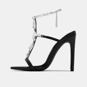 Daisy Shiny Rhinestone Sandals