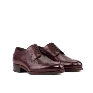 DapperFam Zephyr in Burgundy Men's Italian Leather Longwing Blucher