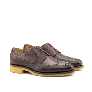 DapperFam Zephyr in Dark Brown Men's Italian Full Grain Leather Longwing Blucher