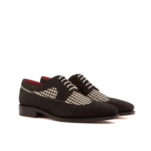 DapperFam Zephyr in Houndstooth / Black Men's Sartorial & Lux Suede Longwing Blucher