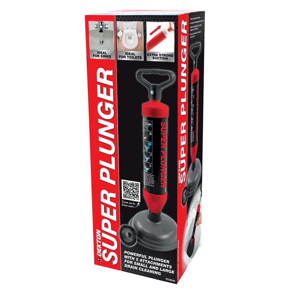 Dekton Super Plunger | Clears Tough Clogs with Ease