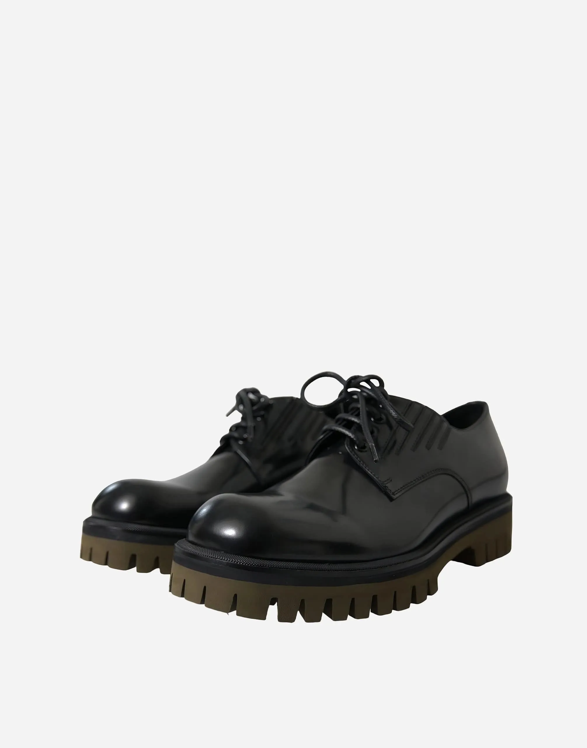 Derby In Spazzolato Leather