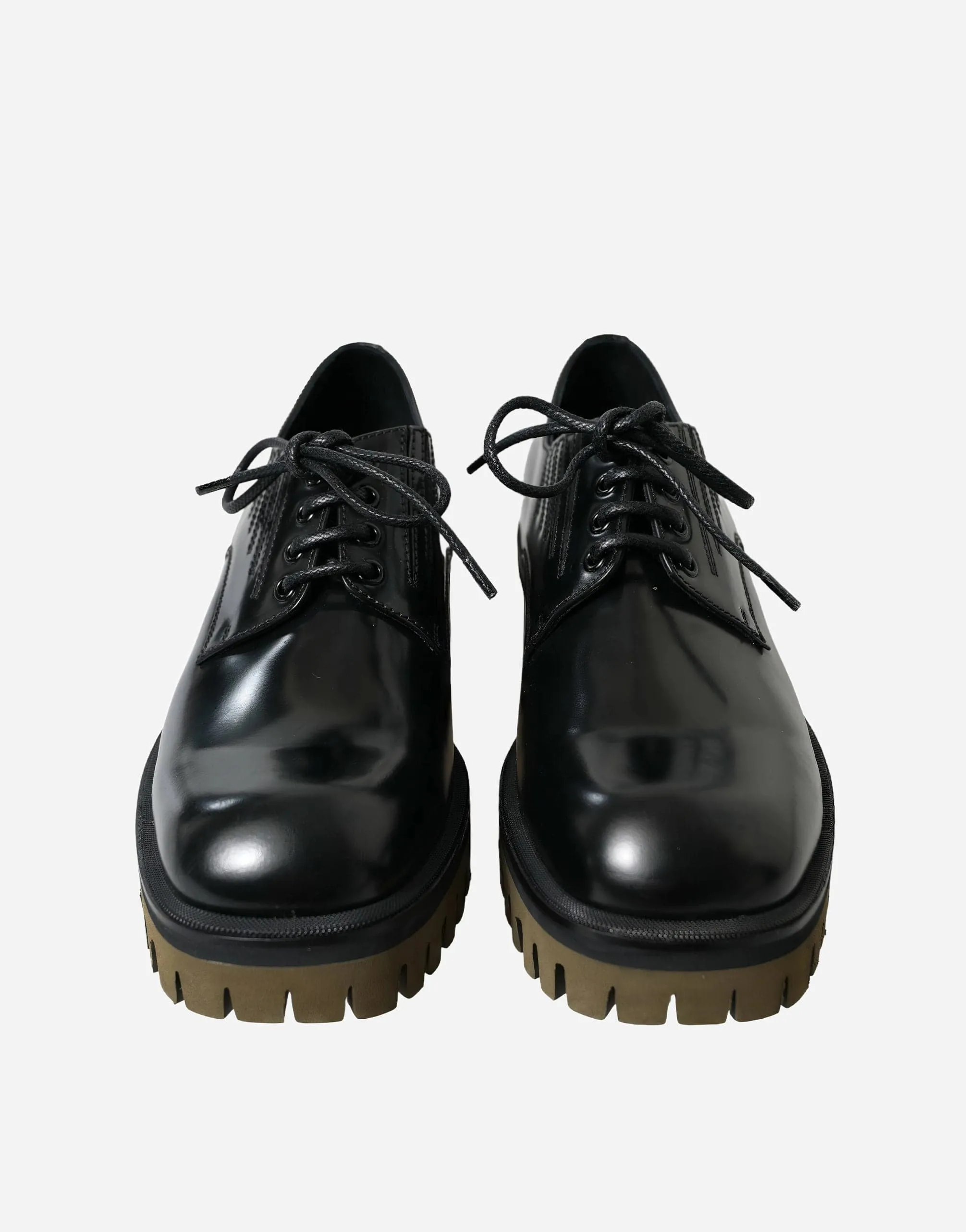 Derby In Spazzolato Leather
