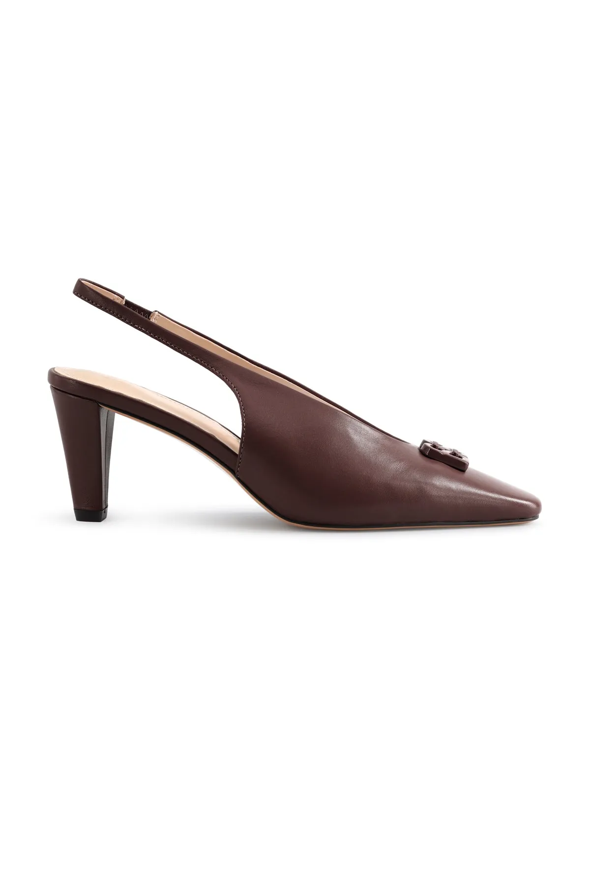 Deux Slingback Heels - Dark Brown