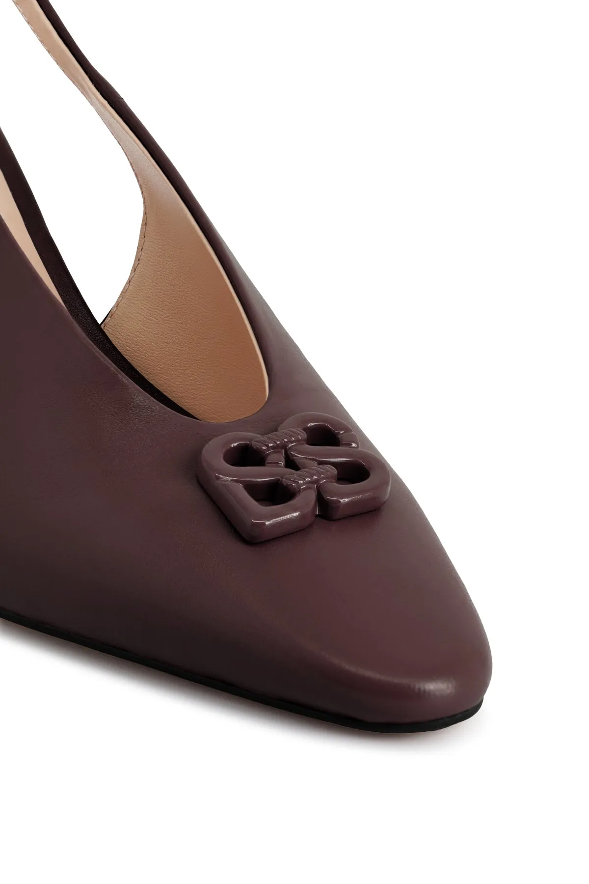Deux Slingback Heels - Dark Brown
