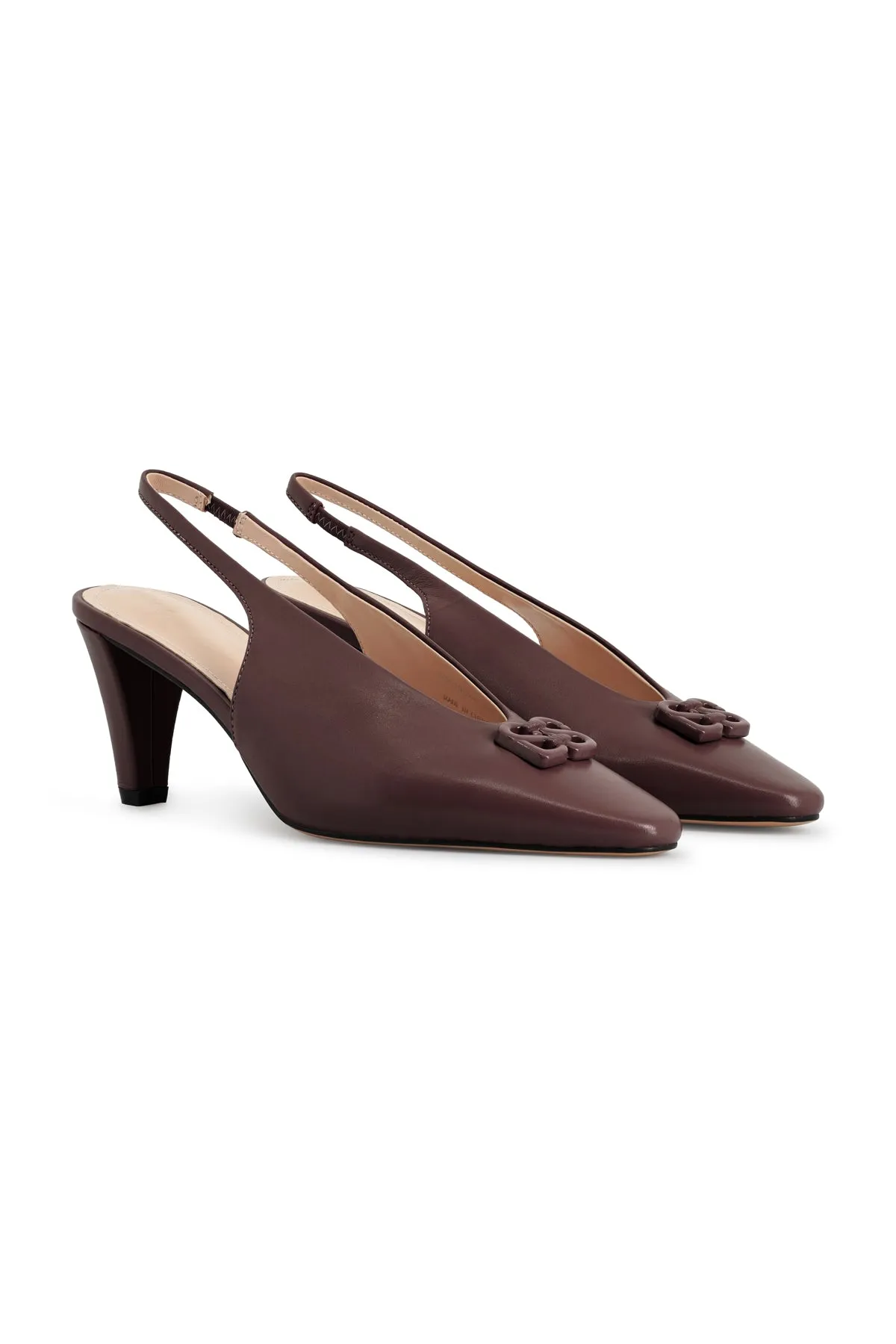 Deux Slingback Heels - Dark Brown