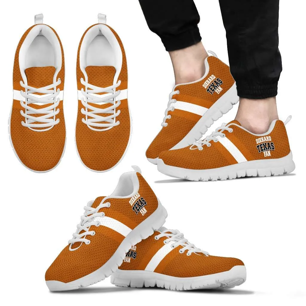Diehard Texas Fan Mesh Fabric Running Shoes Orange