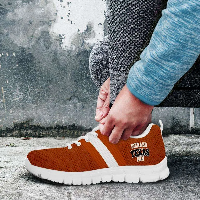 Diehard Texas Fan Mesh Fabric Running Shoes Orange
