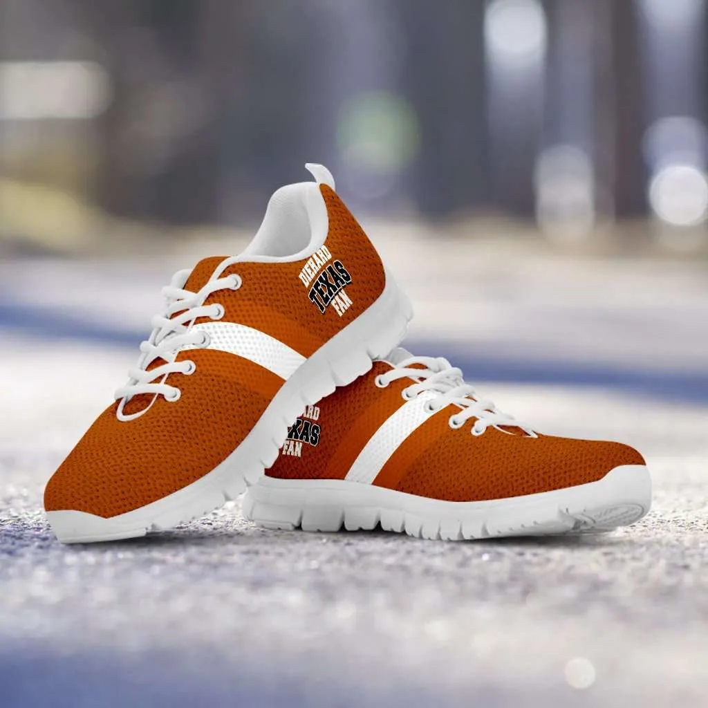 Diehard Texas Fan Mesh Fabric Running Shoes Orange