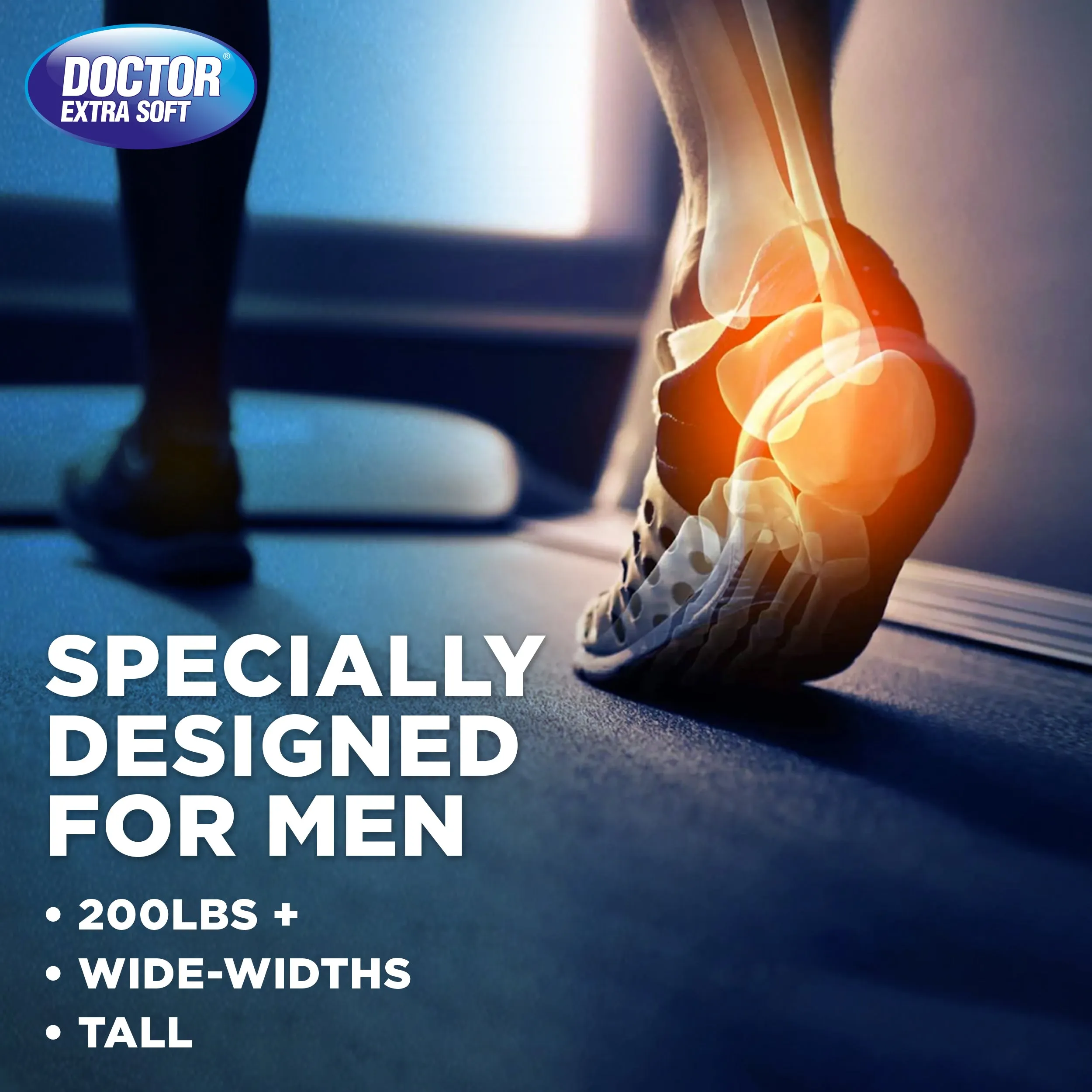 DOCTOR EXTRA SOFT Pain Relief Trimmable Gel Insoles Pack of 2 Pair for Men's Size 7-11| Comfortable & Breathable| Lightweight & Durable| Ideal For Loose Shoes or Replacing Existing Insoles/Inserts