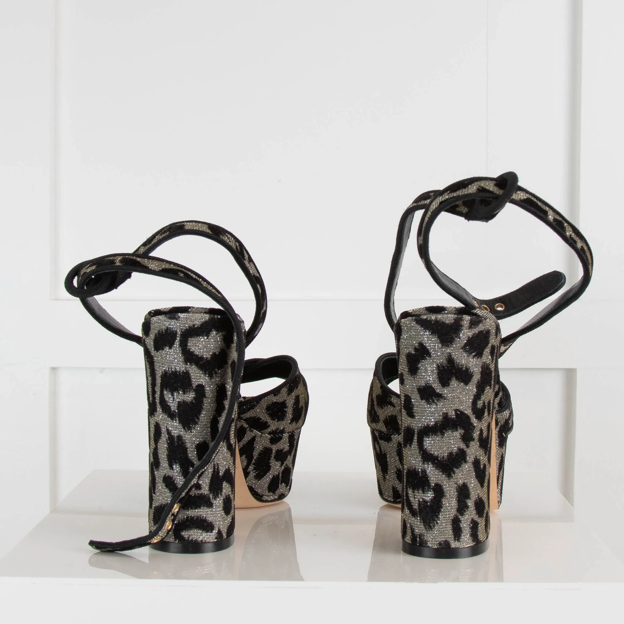 Dolce & Gabbana Metallic Animal Platform Heels