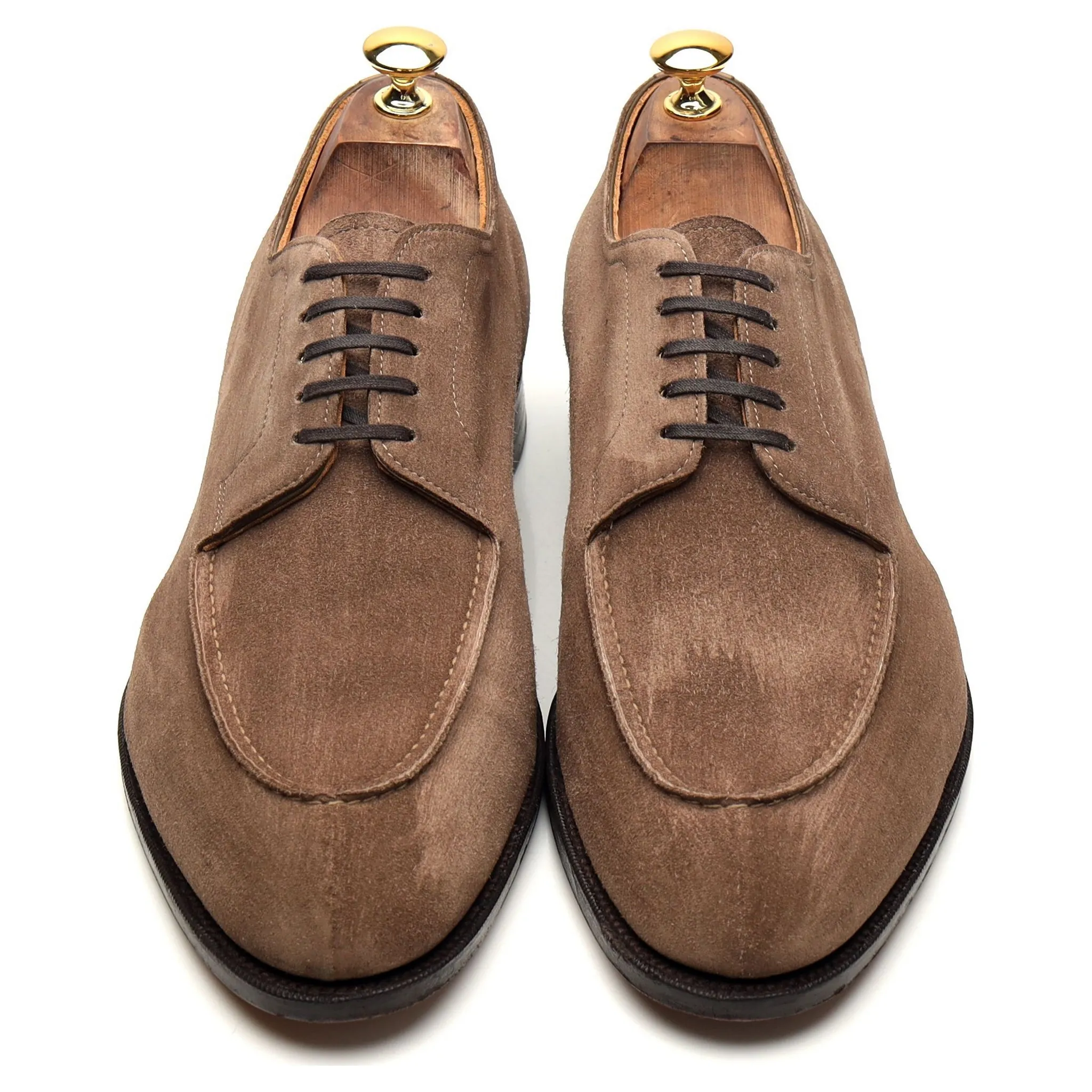 'Dover' Light Brown Suede Split Toe Derby UK 11 E