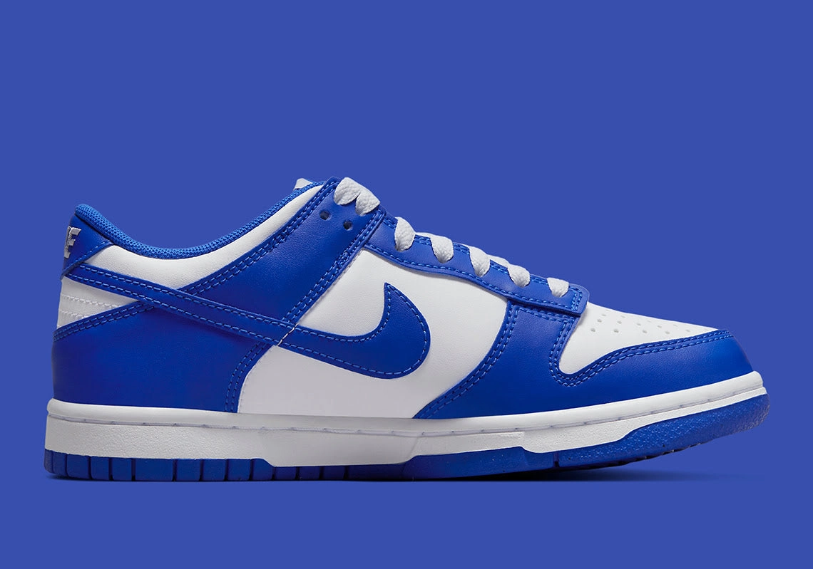 reinforced - areas Nike Dunk Low White Racer Blue.