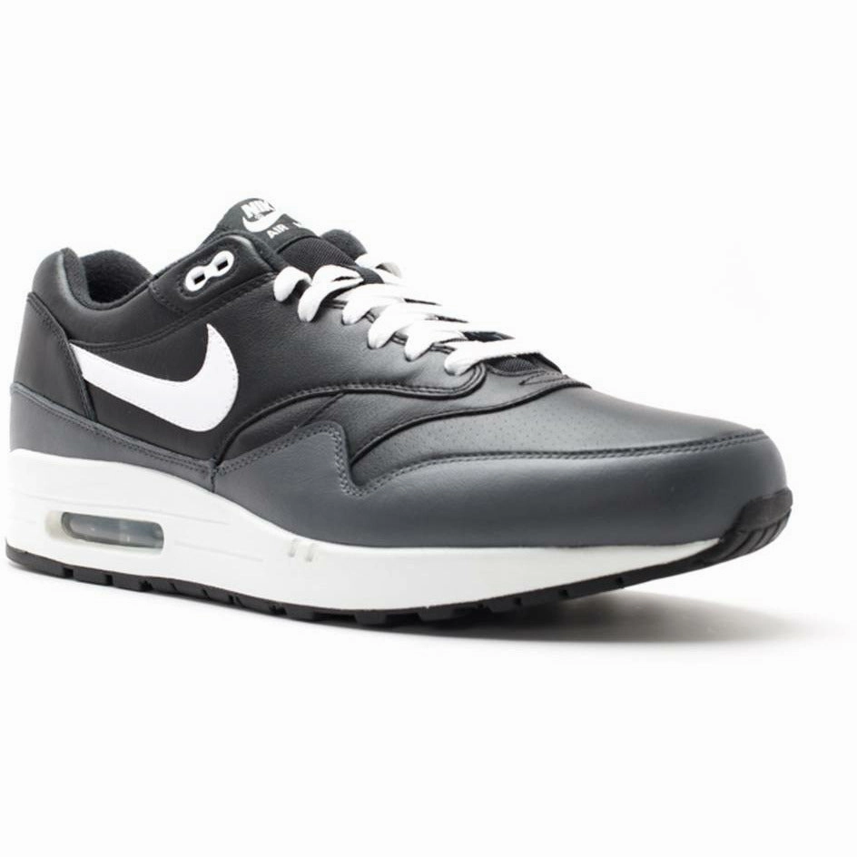 Air Max 1 Leather "Black Grey White" Superior shock absorption