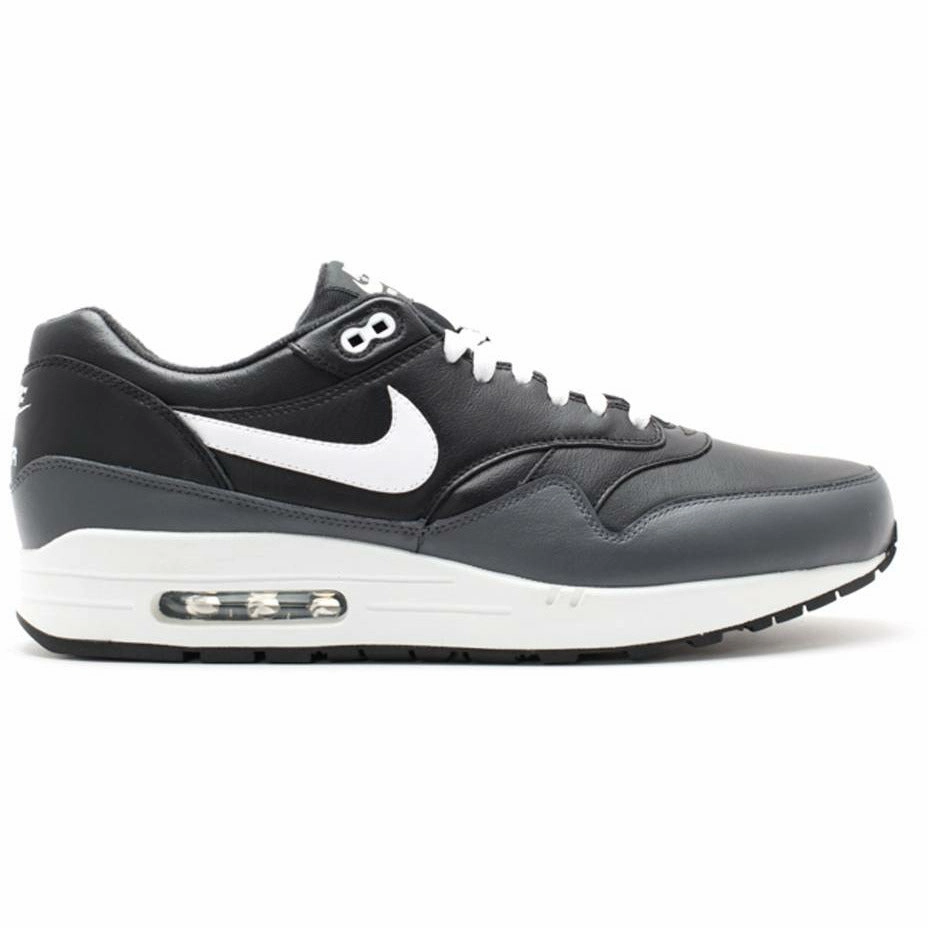 clean design Air Max 1 Leather "Black Grey White"