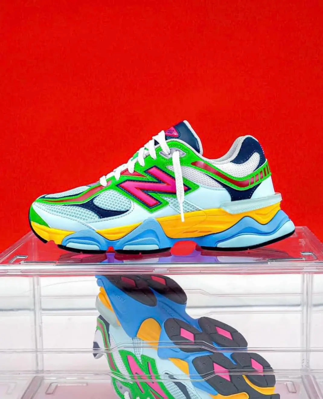 Unisex Friendly Design Ankle Strap New Balance 9060 Beach Glass Pink