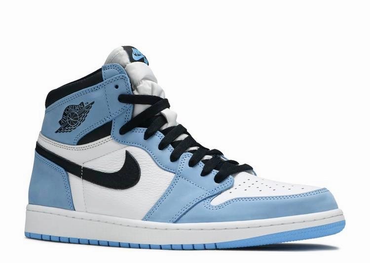 Jordan 1 Retro High University Blue running in high - altitude areas mountain - running