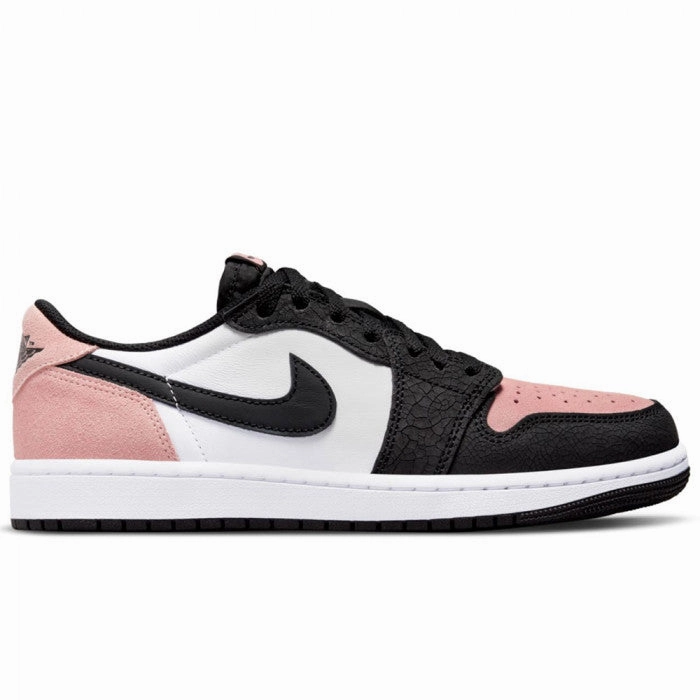 High Fit Jordan 1 low black/bleached coral white