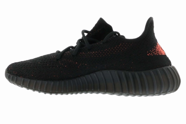 YZY Boost 350 V2 Core Black Red Pattern Play Basic Form