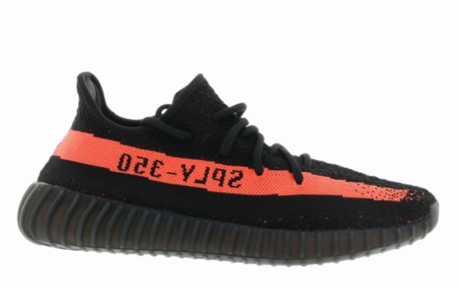 YZY Boost 350 V2 Core Black Red Flexible Fit Stable Structure