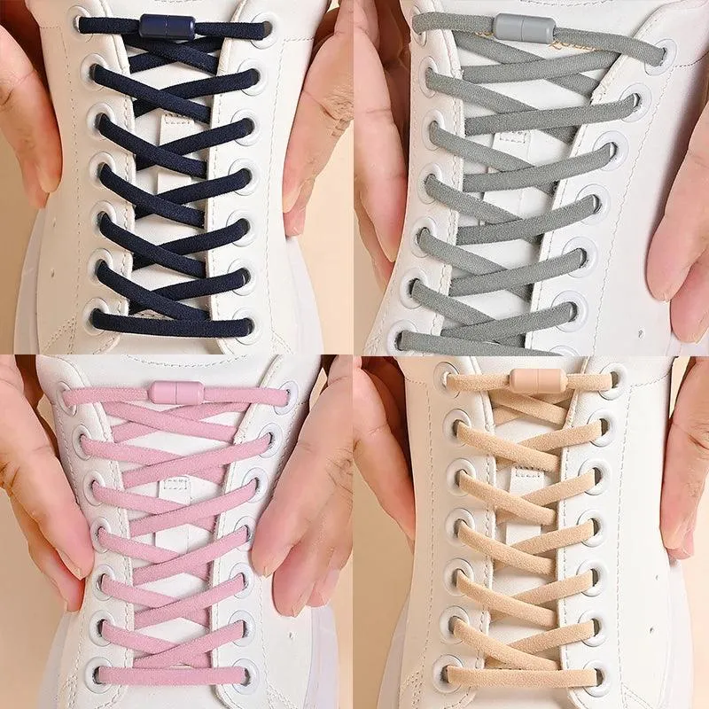 Elastic Shoelaces, No-Tie Convenience, Custom Fit, Durable Nylon, Available in Multiple Colors, Ideal for All Ages, Easy Slip-On Design