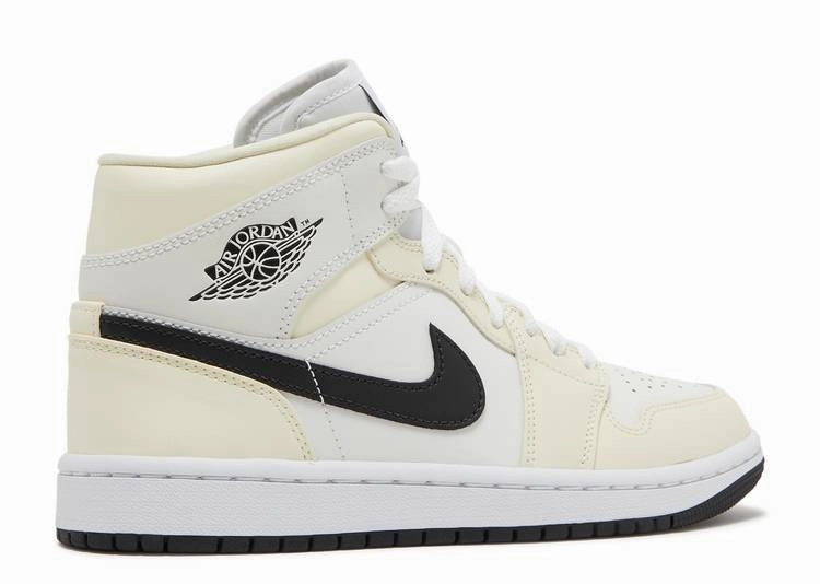 Jordan 1 Mid Coconut Milk (W) Running Equipment Durable - stitching